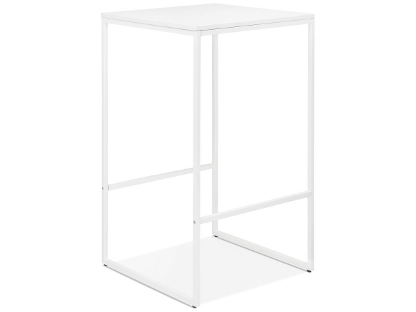 Masa inalta bar alba Arun 60x60x106 cm, design industrial, BT00430WHWH - Kokoon [2]