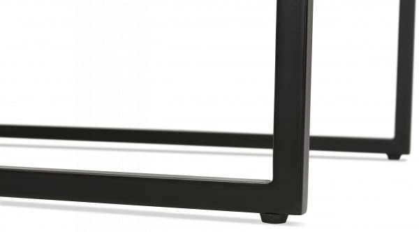 Masa inalta bar Arun 60x60x106 cm, blat alb, picioare negre, design industrial, BT00470WHBL - Kokoon [7]