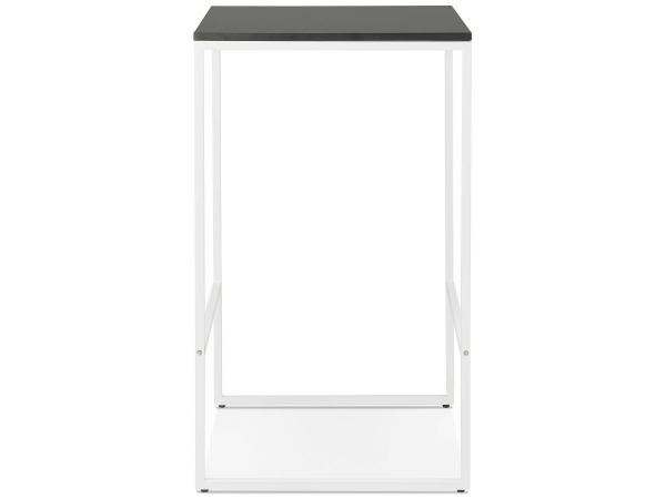 Masa inalta bar Arun 60x60x106 cm, blat negru, picioare albe, design industrial, BT00420BLWH - Kokoon [3]