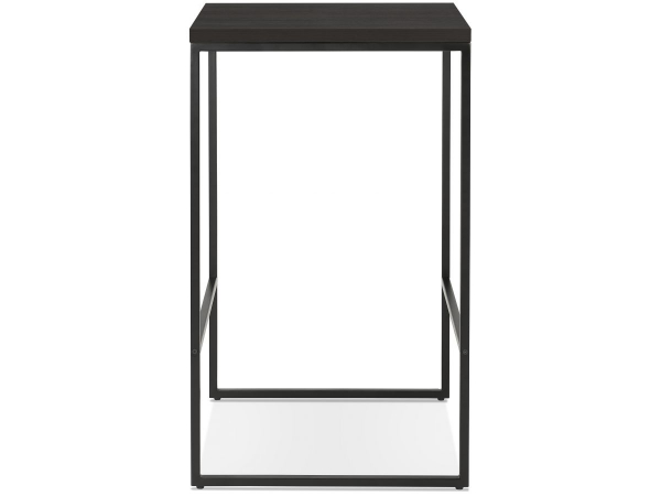 Masa inalta bar Arun, neagra, 60x60x106 cm, design industrial, picioare negre, blat lemn masiv, BT00440WEBL - Kokoon [2]