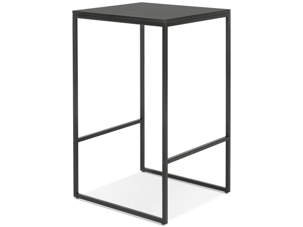 Masa inalta bar neagra Arun 60x60x106 cm, design industrial, BT00460BLBL - Kokoon [3]