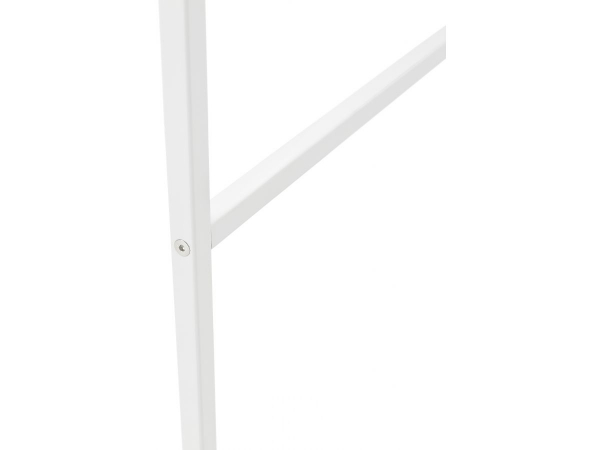Masa inalta bar patrata Arun 60x60x106 cm, design industrial, lemn masiv termorezistent , picioare otel albe, BT00400WEWH - Kokoon [7]