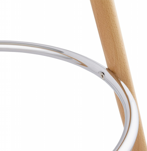 Masa inalta de design bar LARRY 60 cm MDF alb / picioare fag [10]