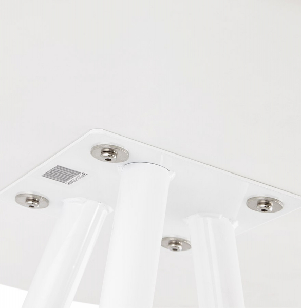 Masa inalta de design bar LARRY 60 cm MDF alb / picioare fag [7]