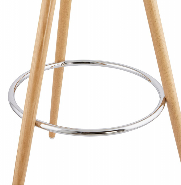 Masa inalta de design bar LARRY 60 cm MDF alb / picioare fag [9]