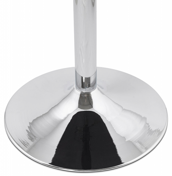 Masa inalta bar MDF lemn natur Otso 90 cm rotunda, picior central otel crom, design modern, BT00220NA - Kokoon [6]