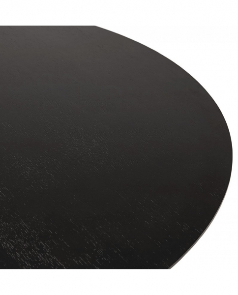 Masa inalta bar rotunda Otso 90 cm MDF negru, picior central otel crom, BT00210BL - Kokoon [3]