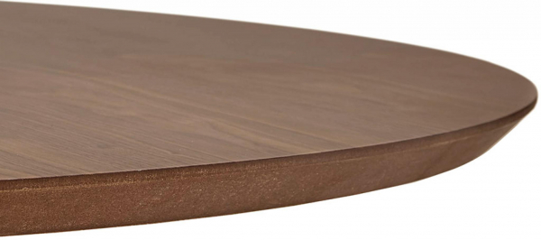 Masa inalta bar MDF nuc Otso 90 cm rotunda, picior central otel crom, BT00200WA - Kokoon [2]