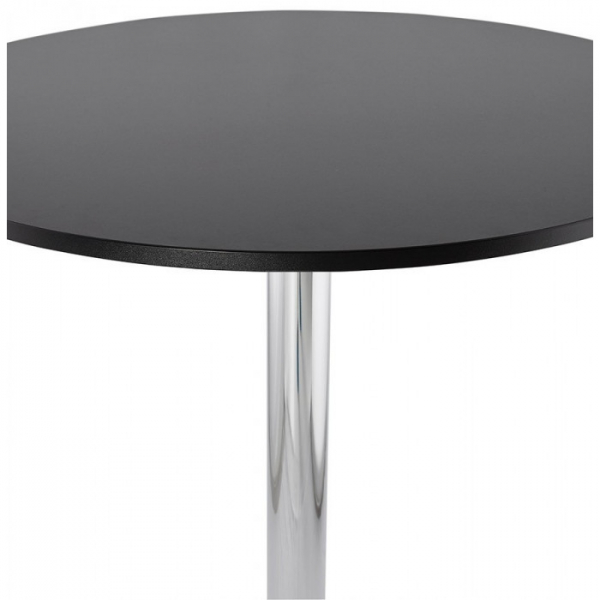 Masa inalta bar rotunda neagra Otso 90 cm pal melaminat negru, picior otel crom, BT00180BL - Kokoon [2]