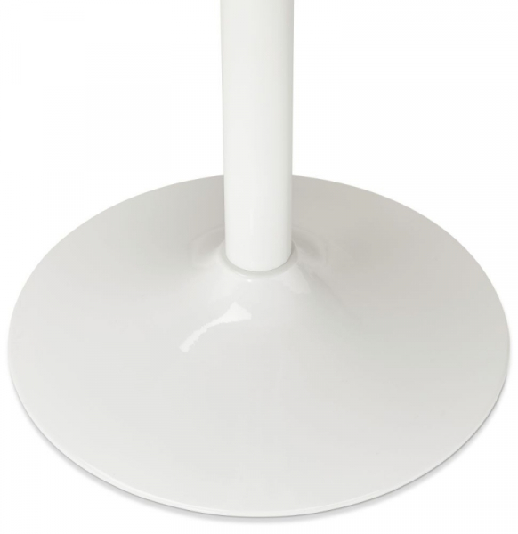 Masa inalta bar MDF alb Seppo 90 cm, picior central alb otel, BT00120WH - Kokoon [4]