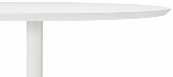 Masa inalta bar MDF alb Seppo 90 cm, picior central alb otel, BT00120WH - Kokoon [3]
