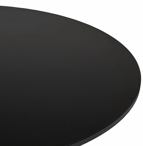 Masa inalta bar rotunda neagra Tove 90 cm, picior central negru otel, BT00140BL - Kokoon [4]