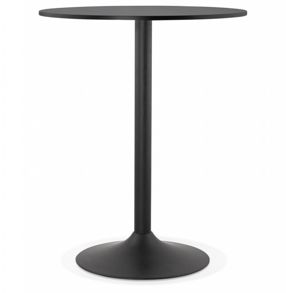 Masa inalta bar rotunda neagra Tove 90 cm, picior central negru otel, BT00140BL - Kokoon [7]