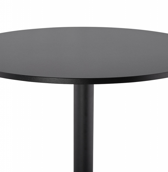 Masa inalta bar rotunda neagra Tove 90 cm, picior central negru otel, BT00140BL - Kokoon [3]
