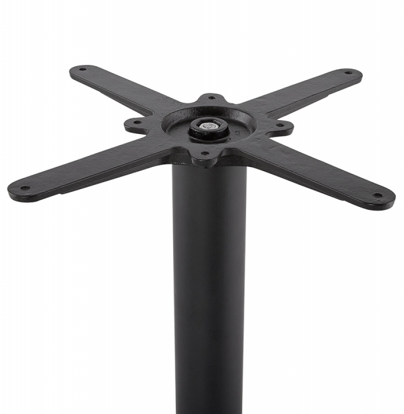 Masa inalta bar MDF negru  Walter 90 cm rotunda, picior central negru otel, BT00160BL - Kokoon [7]