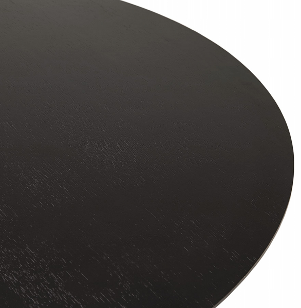 Masa inalta bar MDF negru  Walter 90 cm rotunda, picior central negru otel, BT00160BL - Kokoon [3]
