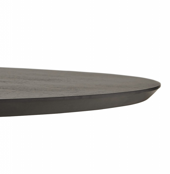 Masa inalta bar MDF negru  Walter 90 cm rotunda, picior central negru otel, BT00160BL - Kokoon [4]