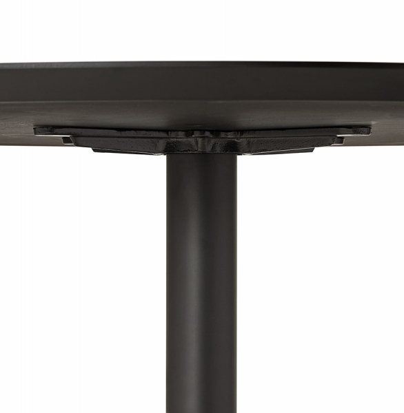 Masa inalta bar MDF negru  Walter 90 cm rotunda, picior central negru otel, BT00160BL - Kokoon [5]