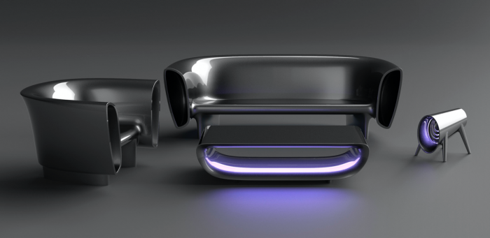 Masa joasa exterior cu iluminare LED Bum Bum 149x68x38 cm, diverse culori, 65007 - Vondom [36]