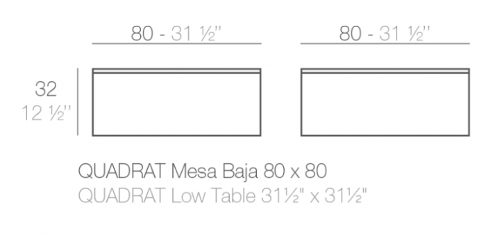 Masa joasa iluminare LED Jut 80x80x32cm, polipropilena, design minimalist, 44418 - Vondom [2]