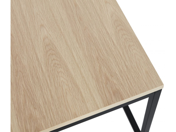 Masuta living Burgess 110x110 cm, design industrial, blat lemn masiv, CT00920NABL - Kokoon [6]