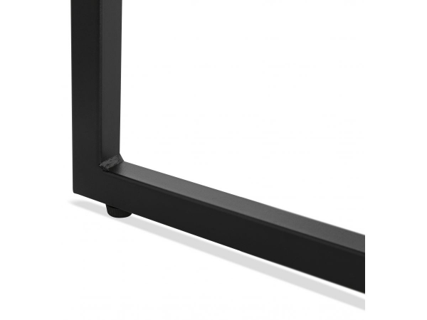 Masuta living Burgess 110x110 cm, design industrial, blat lemn masiv negru, CT00930BLBL - Kokoon [7]
