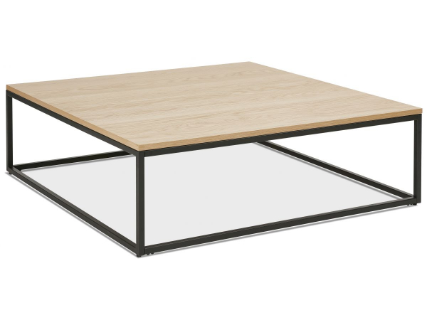 Masuta living Burgess 110x110 cm, design industrial, blat lemn masiv, CT00920NABL - Kokoon [3]