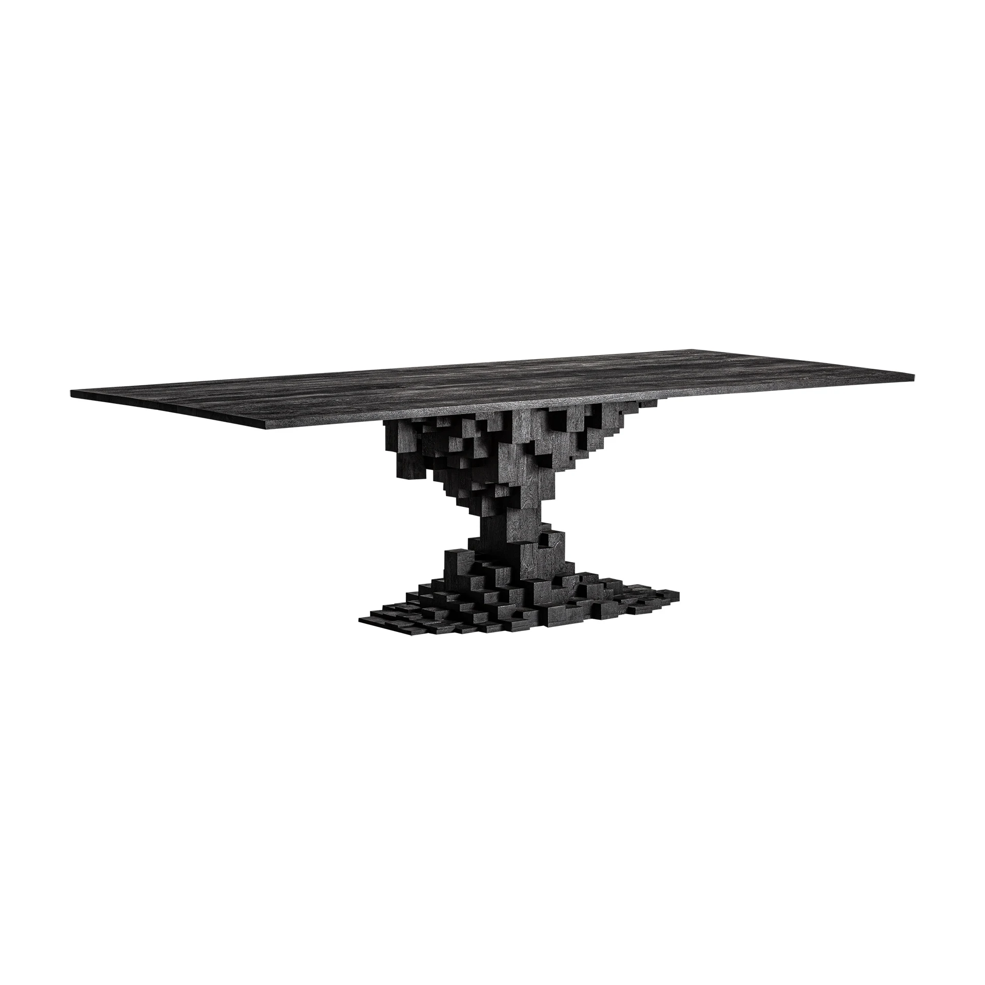 Masa Living din Lemn de Mango, Negru, 290x125x75 cm - VicalHome 38270 [2]