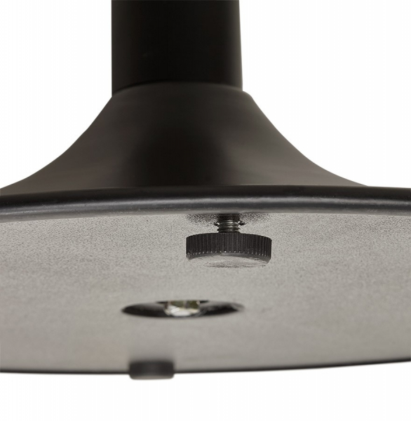 Masa rotunda neagra Paton 120 cm, MDF lemn negru, picior central negru otel, DT00480BL - Kokoon [9]