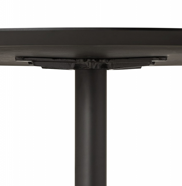 Masa rotunda neagra Paton 120 cm, MDF lemn negru, picior central negru otel, DT00480BL - Kokoon [7]