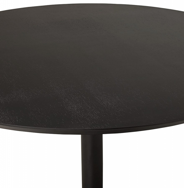 Masa rotunda neagra Paton 120 cm, MDF lemn negru, picior central negru otel, DT00480BL - Kokoon [5]