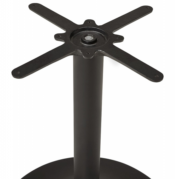 Masa rotunda neagra Paton 120 cm, MDF lemn negru, picior central negru otel, DT00480BL - Kokoon [10]