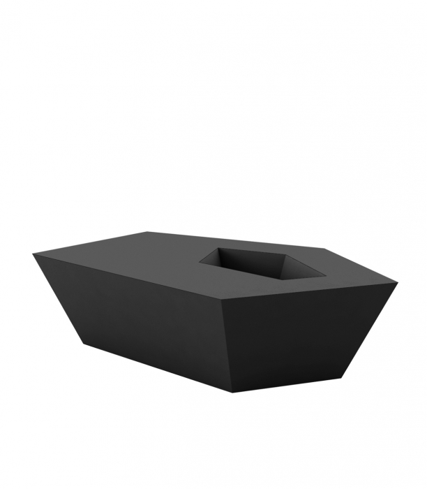 Masa pentru sezlong iluminare LED Faz 60x57x22 cm, design modern geometric cu loc frapiera, 54009 - Vondom [11]