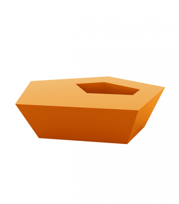 Masa pentru sezlong iluminare LED Faz 60x57x22 cm, design modern geometric cu loc frapiera, 54009 - Vondom [25]