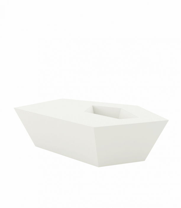 Masa pentru sezlong iluminare LED Faz 60x57x22 cm, design modern geometric cu loc frapiera, 54009 - Vondom [7]