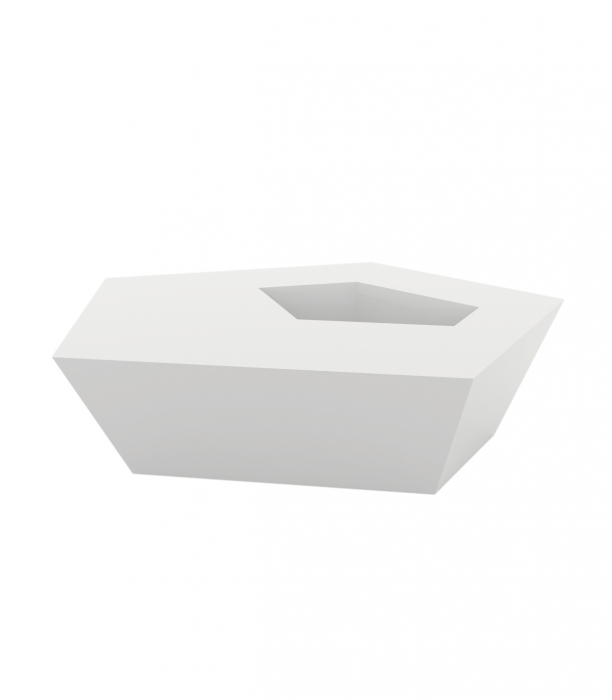 Masa pentru sezlong iluminare LED Faz 60x57x22 cm, design modern geometric cu loc frapiera, 54009 - Vondom [20]