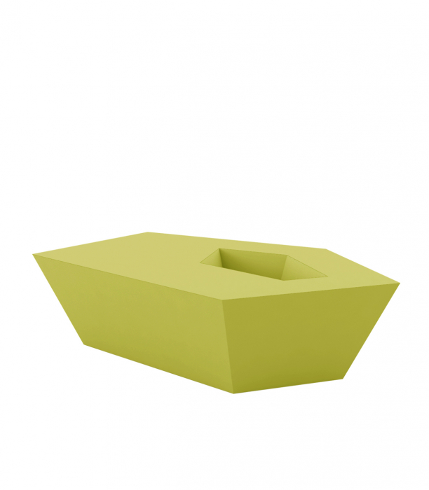 Masa pentru sezlong iluminare LED Faz 60x57x22 cm, design modern geometric cu loc frapiera, 54009 - Vondom [12]