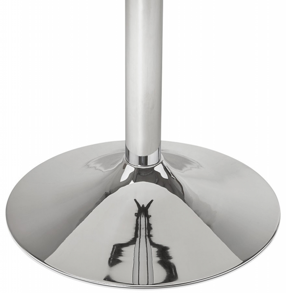 Masa rotunda alba 120 cm Radon, picior central otel crom, pal melaminat, OT00300WH - Kokoon [8]