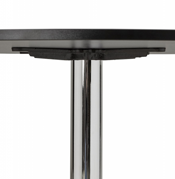 Masa rotunda neagra Radon 120 cm, picior central otel crom, pal melaminat, OT00320BL - Kokoon [7]