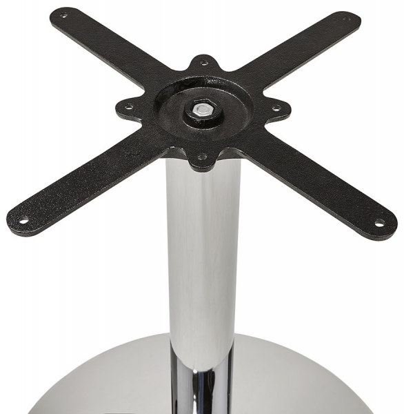 Masa rotunda neagra Radon 120 cm, picior central otel crom, pal melaminat, OT00320BL - Kokoon [10]