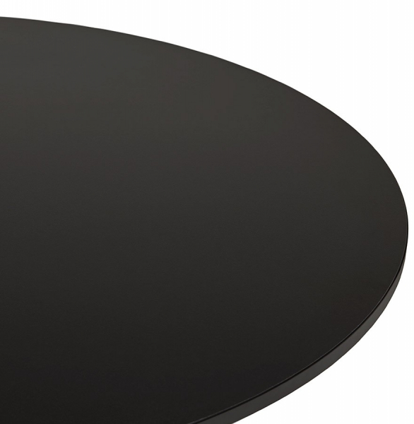 Masa rotunda neagra Radon 120 cm, picior central otel crom, pal melaminat, OT00320BL - Kokoon [4]