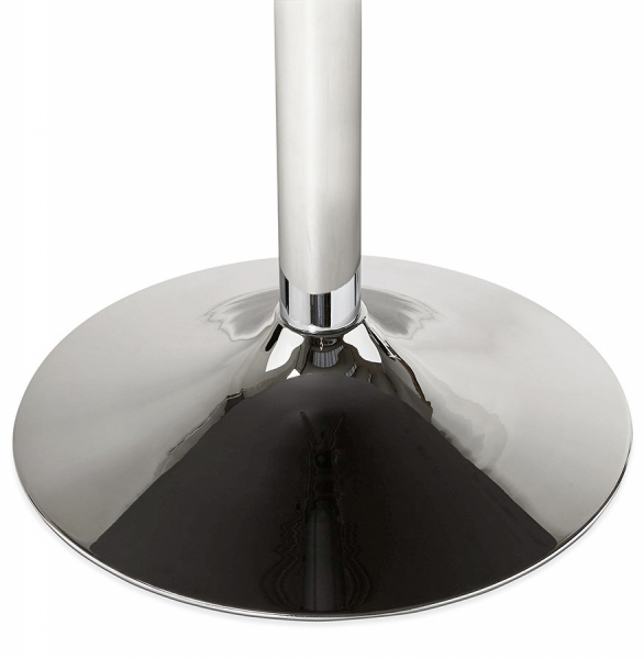 Masa rotunda neagra Radon 120 cm, picior central otel crom, pal melaminat, OT00320BL - Kokoon [8]