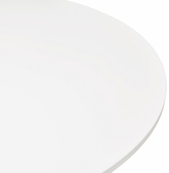 Masa rotunda alba 120 cm Rekon cu picior central alb otel, pal melaminat, OT00260WH - Kokoon [4]