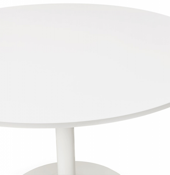 Masa rotunda alba 120 cm Rekon cu picior central alb otel, pal melaminat, OT00260WH - Kokoon [5]