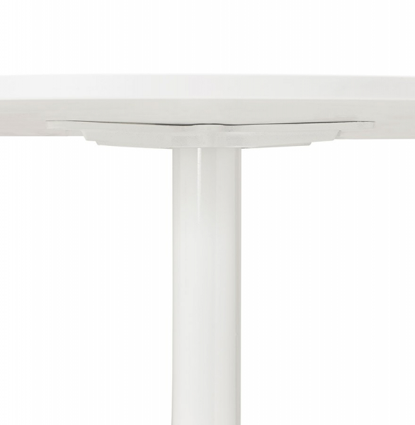 Masa rotunda alba 90 cm Rekon cu picior central alb, pal melaminat, OT00270WH - Kokoon [7]