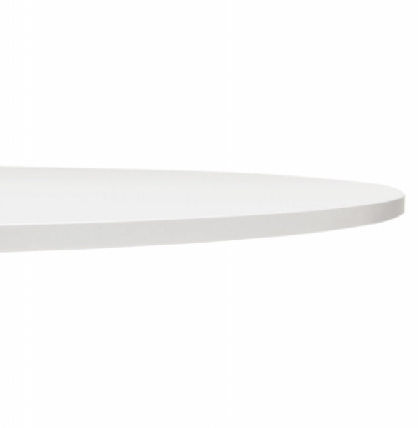 Masa rotunda alba 90 cm Rekon cu picior central alb, pal melaminat, OT00270WH - Kokoon [6]