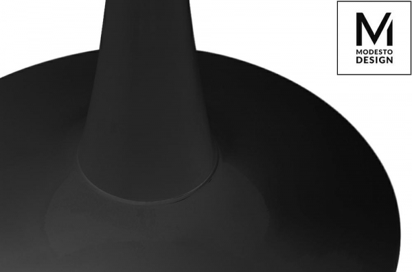 Masa rotunda design modern Cosmo 80/90 cm, MDF/picior central metal finisaj lucios, T1020.WHITE - King [7]