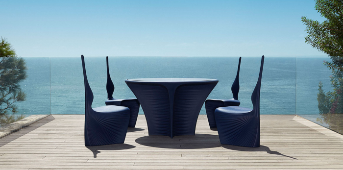 Masa rotunda exterior iluminare LED Biophilia, diverse finisaje, Ø120x72 cm, design modern, 59005 - Vondom [6]