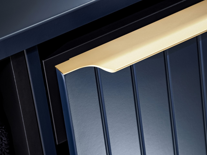 Masca baie suspendata 60 cm Bleumarin Santa Fe Deep Blue, MDF frezat, cu maner auriu COMAD [8]