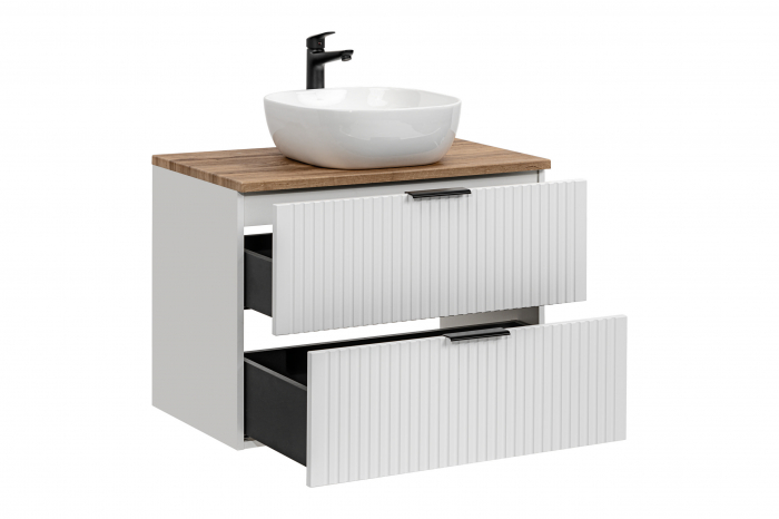 MASCA + BLAT si lavoar ADEL WHITE 80 CM, MDF RIFLAT - COMAD [2]